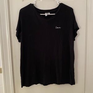 H&M “Love” Basic Black T- shirt